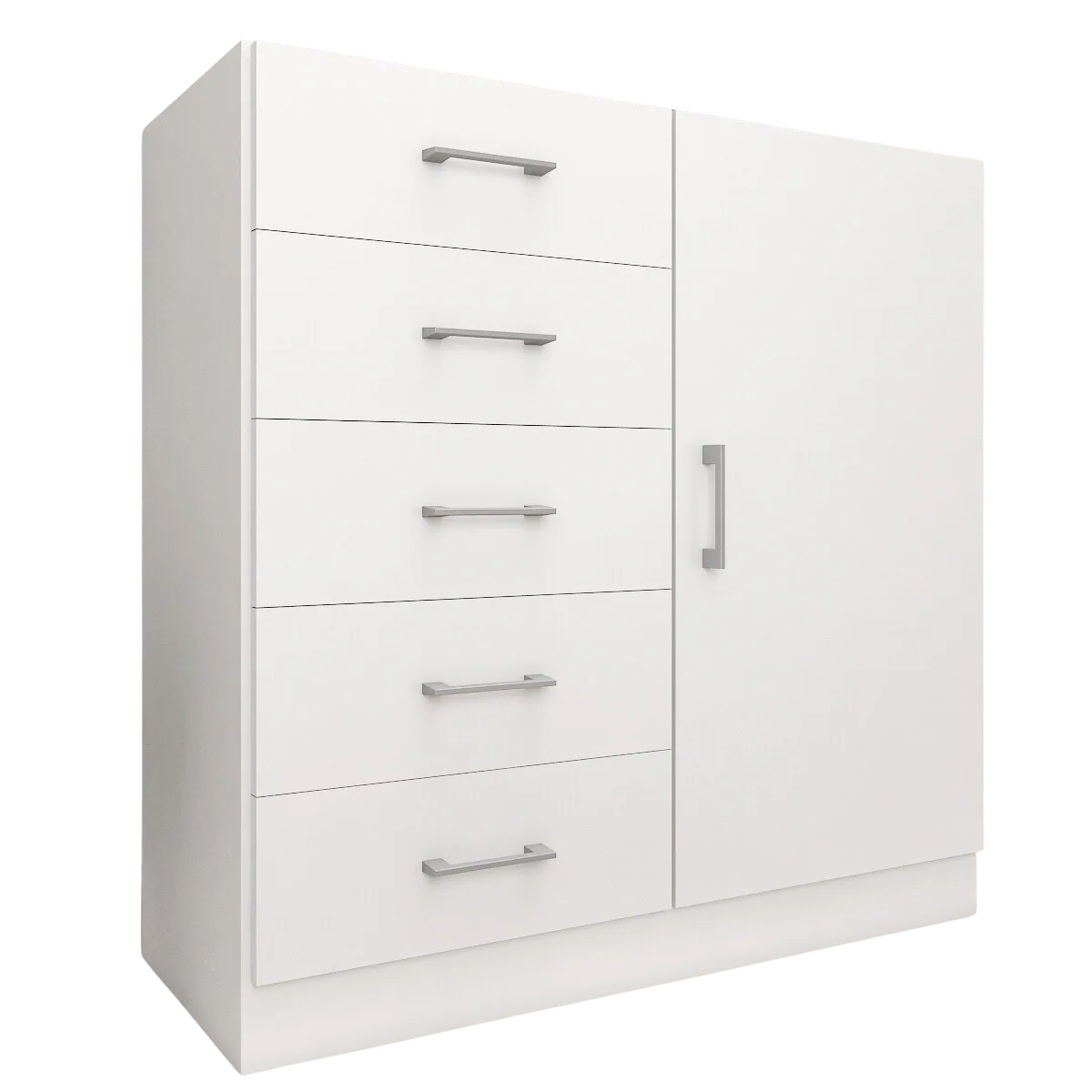 Cômoda 5 Gavetas com Sapateira Miami Branco – FELLICCI