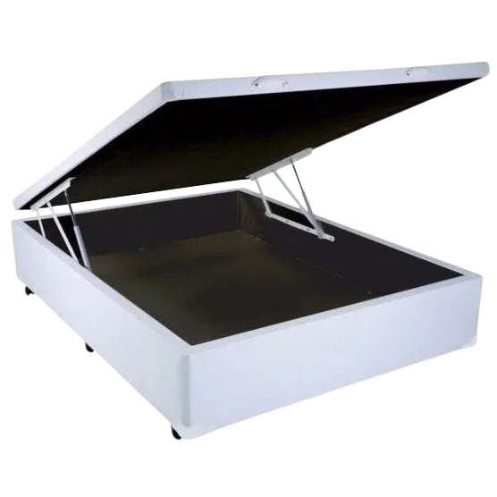 Base Box Casal Baú Corino Branco – ALTO NÍVEL CAMAS E COLCHÕES