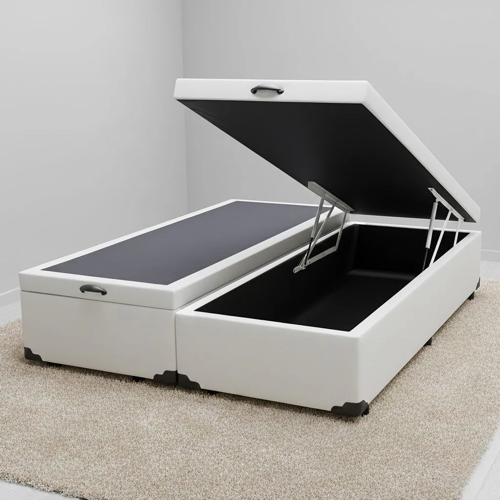 Base Box Queen Baú Corino Branco – ALTO NÍVEL CAMAS E COLCHÕES