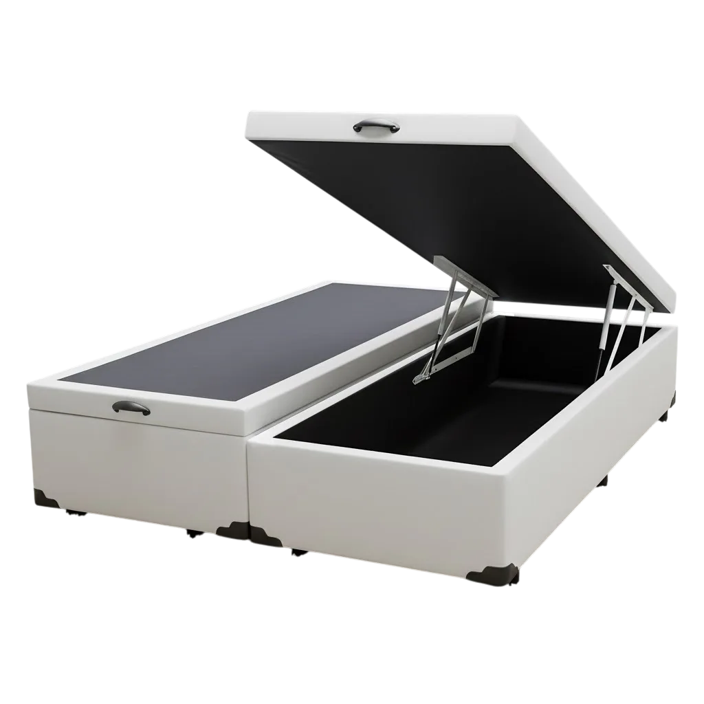 Base Box Queen Baú Corino Branco – ALTO NÍVEL CAMAS E COLCHÕES