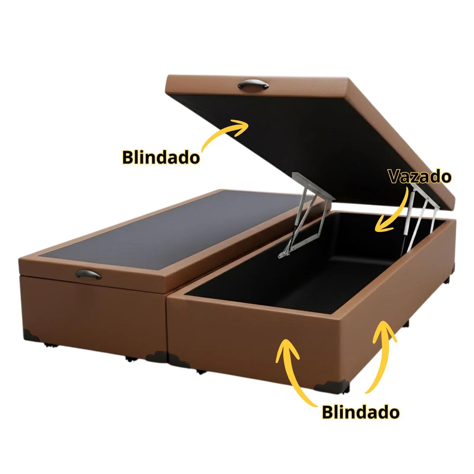 Base Box Queen Baú Corino Marrom – ALTO NÍVEL CAMAS E COLCHÕES