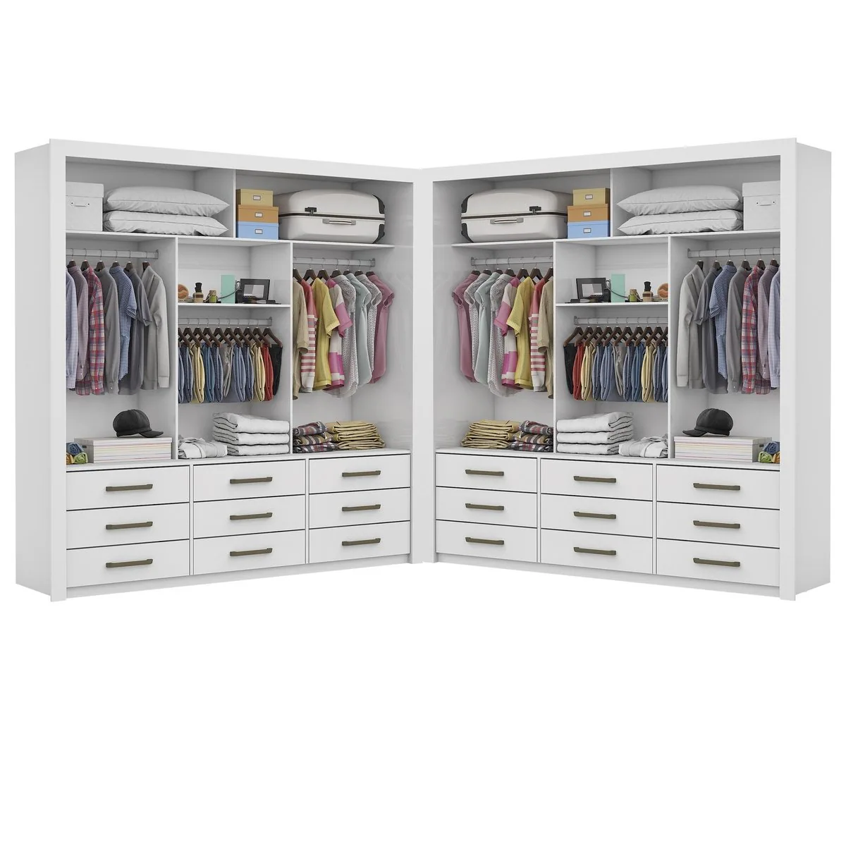Closet Anjos 1,91 m x 1,91 m Branco – CARIOCA MÓVEIS