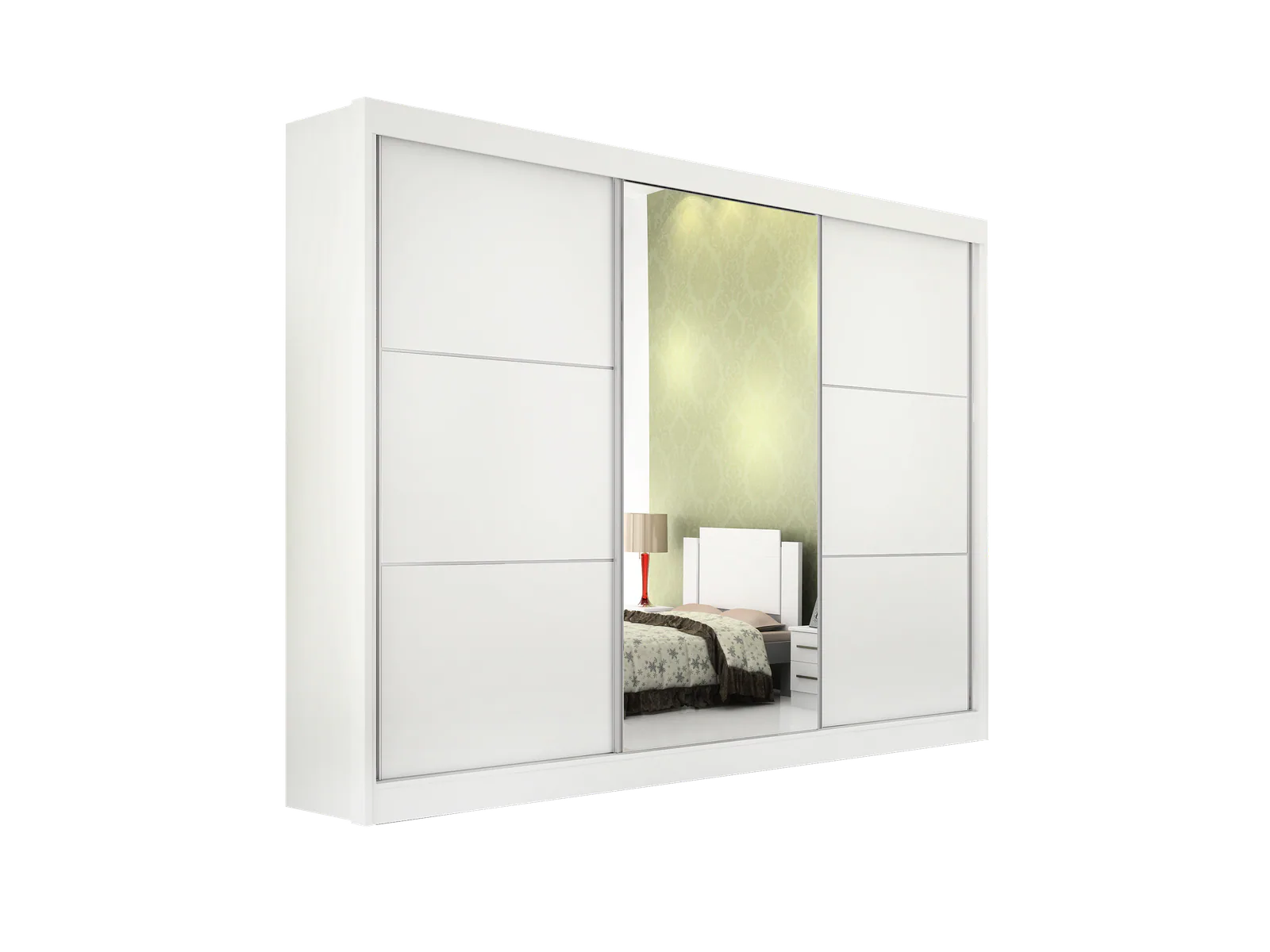 Guarda-Roupa 3 Portas Los Angeles 2,73 m Branco – D’DORO MÓVEIS