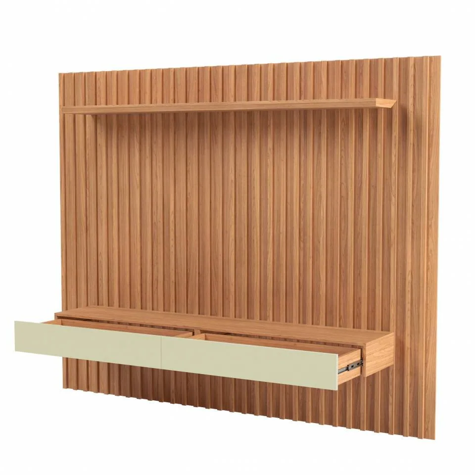 Painel Suspenso até 65″ TB182L Off White/Freijó – DALLA COSTA