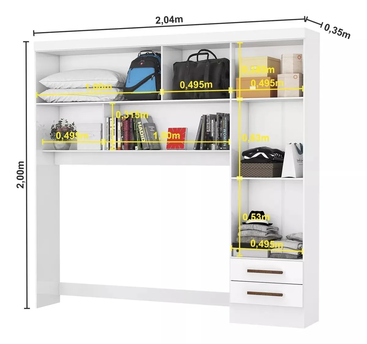 Modulado 4 Portas Branco – CARIOCA MÓVEIS