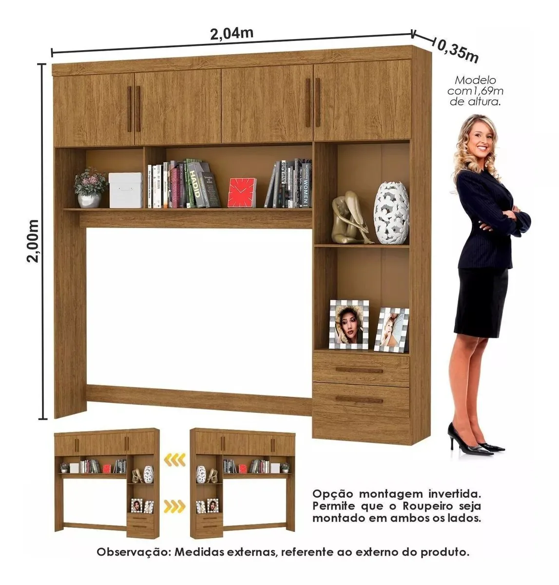 Modulado 4 Portas Freijó – CARIOCA MÓVEIS
