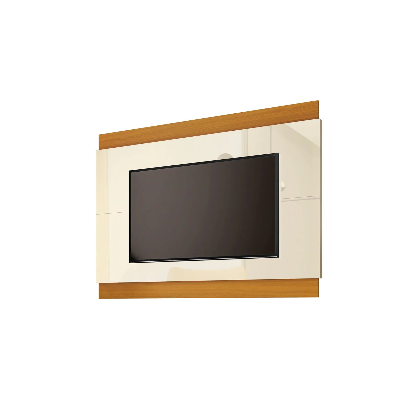 Painel até 60″ Legacy 1.6 Off White/Cedro Natural – EDN MÓVEIS