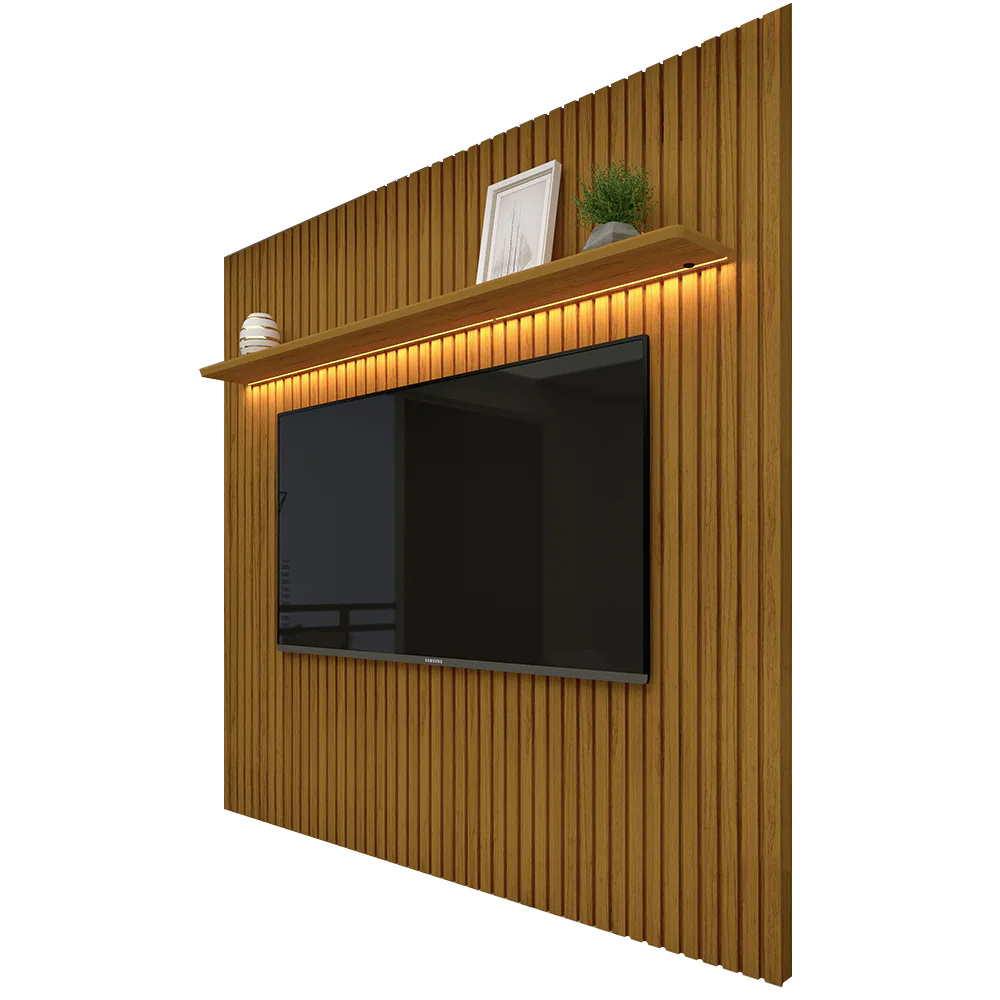 Painel até 75″ Nobre Ripado 185 Naturale – GELIUS