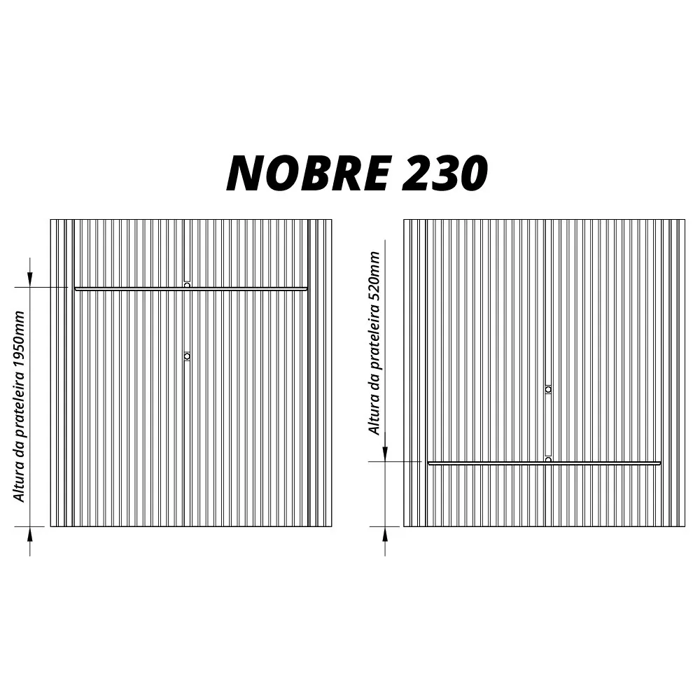 Painel até 85″ Nobre Ripado 230 Naturale – GELIUS