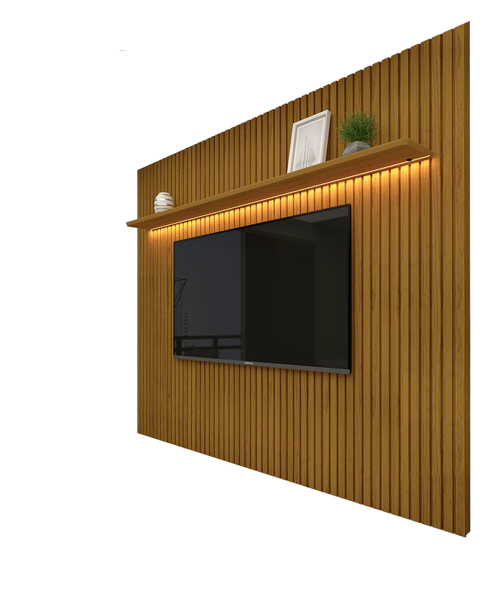 Painel até 85″ Nobre Ripado 230 Naturale – GELIUS