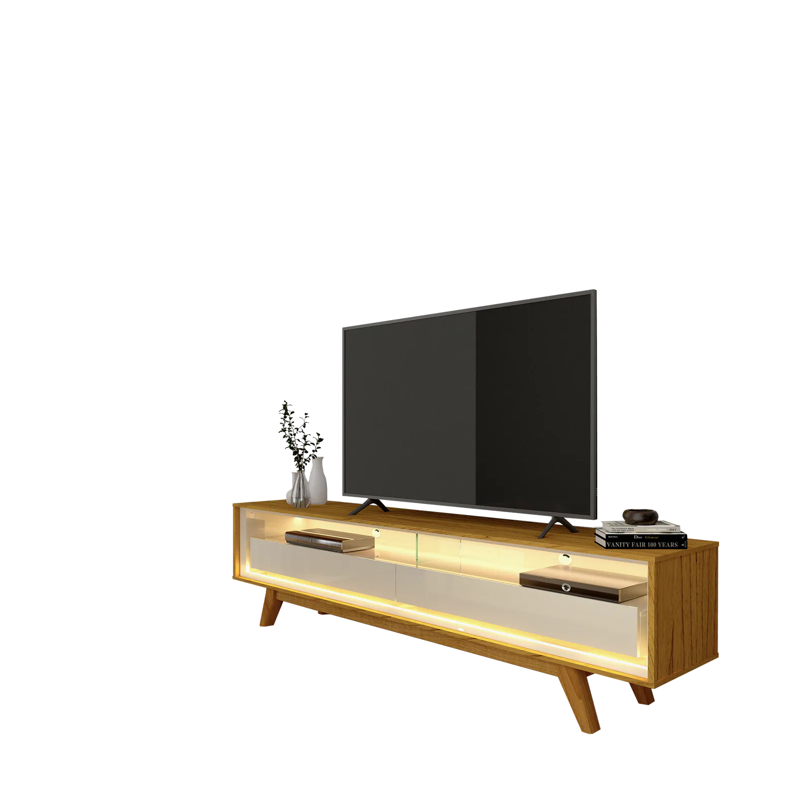 Rack até 65″ Requinte 172 Naturale/Off White – GELIUS
