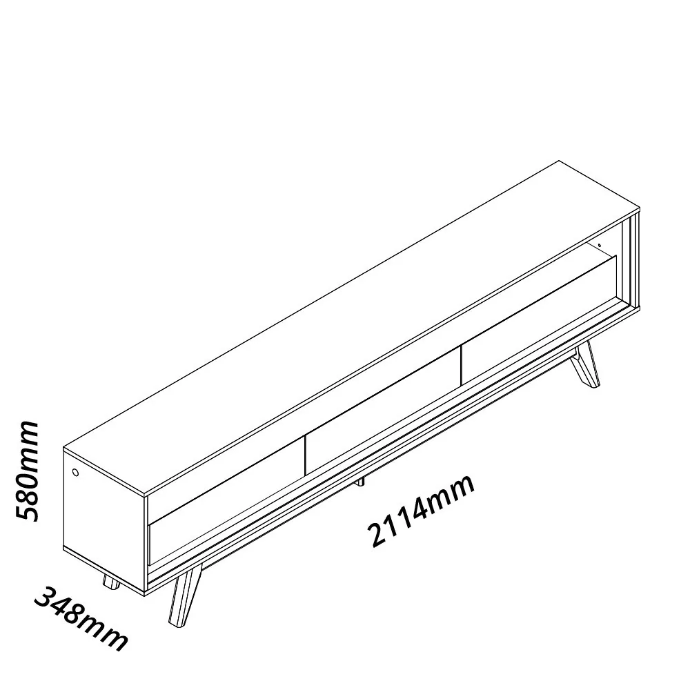 Rack até 75″ Requinte 212 Cinza/Off White – GELIUS