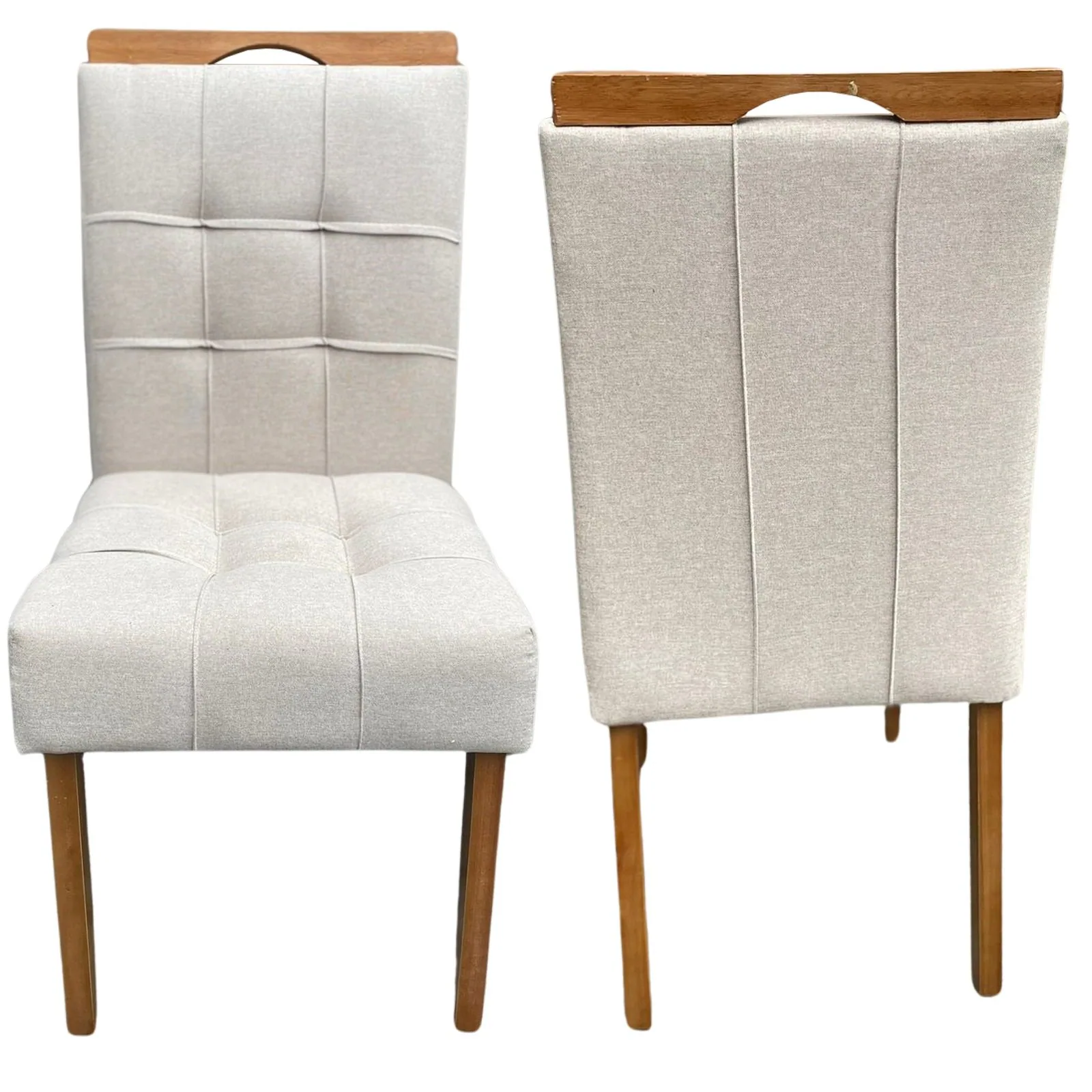 Kit 2 Cadeiras Sophia Linho Bege 200 – WM DECOR