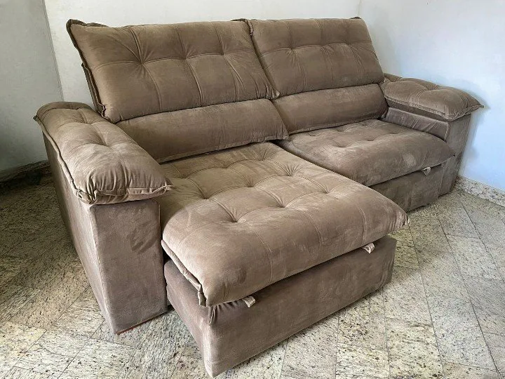 Sofá Retrátil e Reclinável Suíça 2,50 m Capuccino – LEO DECOR