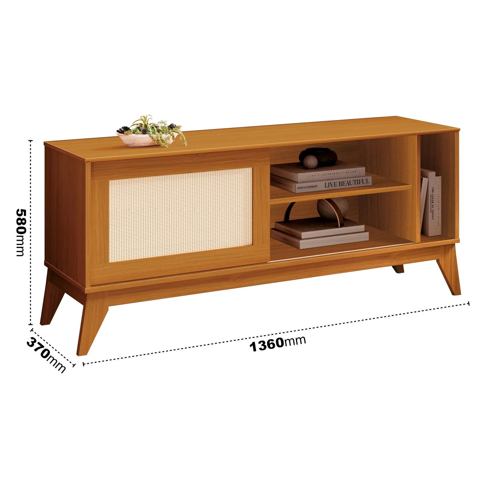 Rack até 55″ Cayman Cedro – EDN MÓVEIS