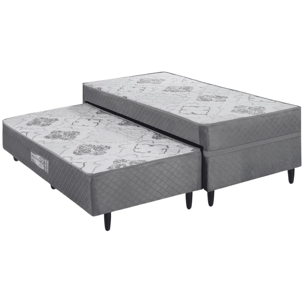 Cama Box Solteiro com Auxiliar Prestige D28 Molas Ensacadas – ECOTEC