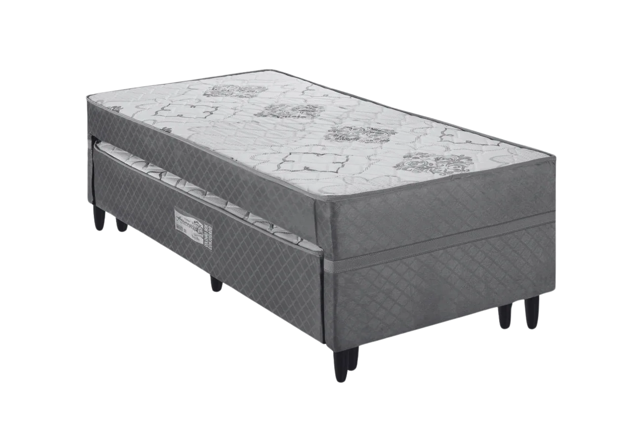 Cama Box Solteiro com Auxiliar Prestige D28 Molas Ensacadas – ECOTEC