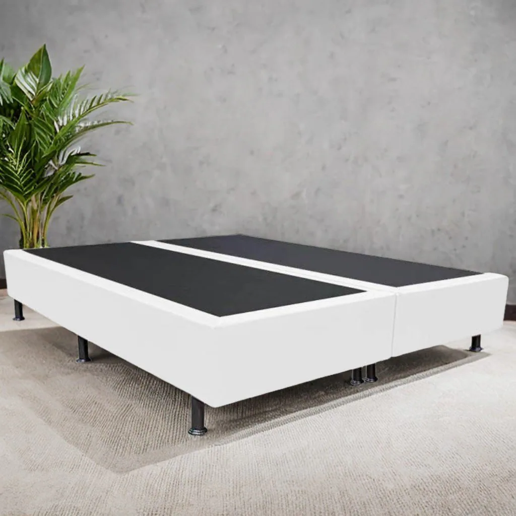 Base Box Queen Simples Corino Branco – ALTO NIVEL CAMAS E COLCHOES