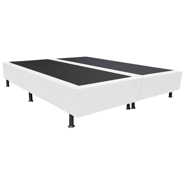 Base Box Queen Simples Corino Branco – ALTO NIVEL CAMAS E COLCHOES