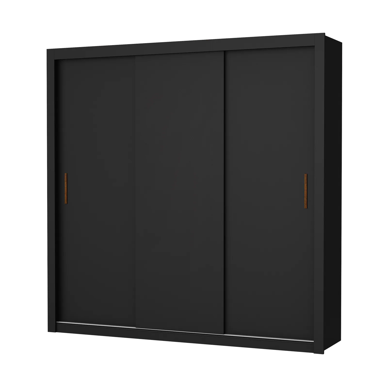 Guarda-Roupa 3 Portas Veneza/Clara/Berlim (Sem Espelho) 1,855 m Preto – CARIOCA MÓVEIS