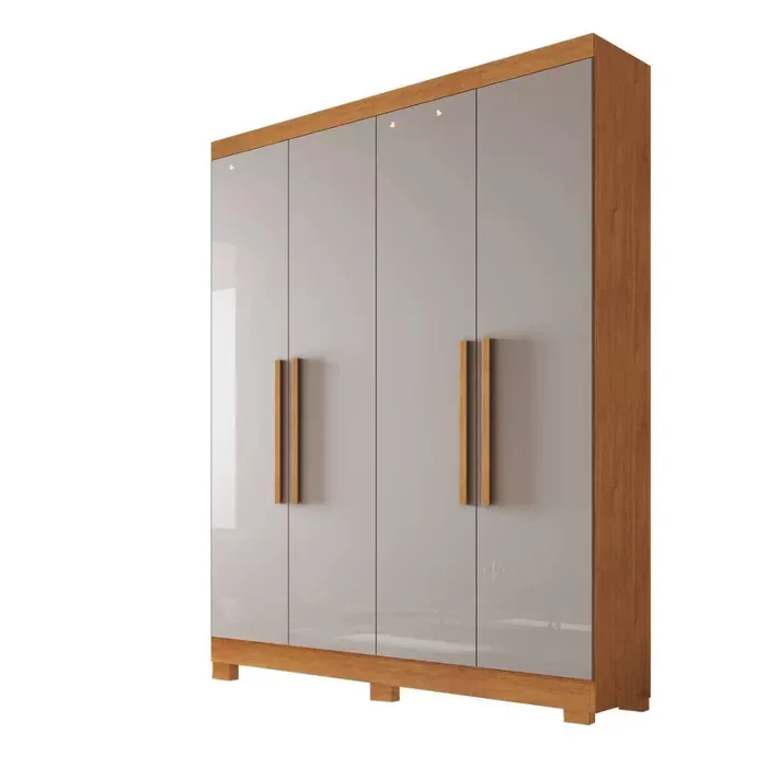 Guarda-Roupa 4 Portas Sergipe 1,20 m Nature/Off White – BIANCHI