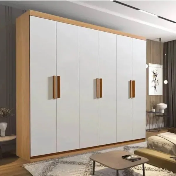 Guarda-Roupa 6 Portas Colibri 2,06 m Cinamomo/Off White – D’DORO MÓVEIS