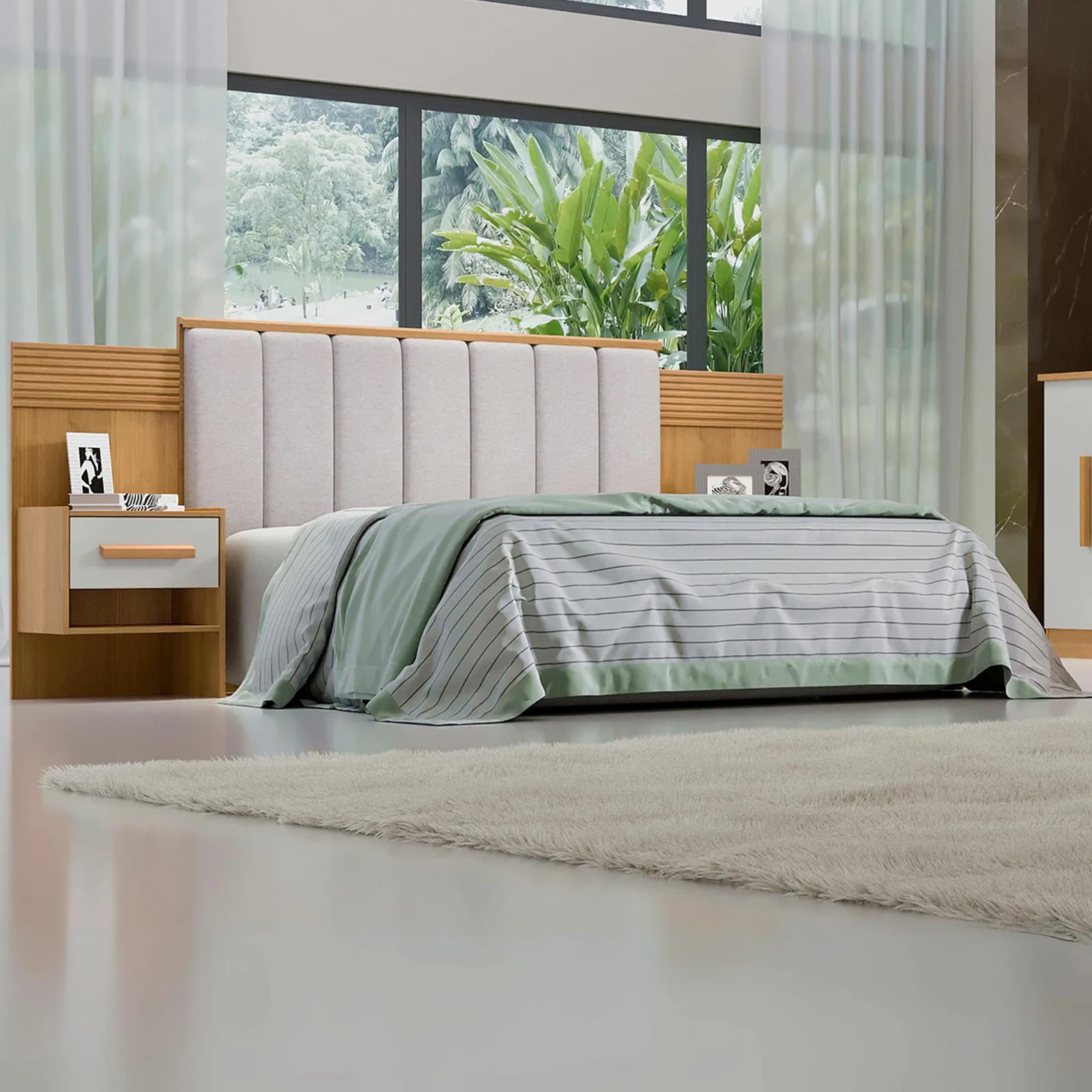 Cabeceira Casal Íris Cinamomo/Off White – D’DORO MÓVEIS