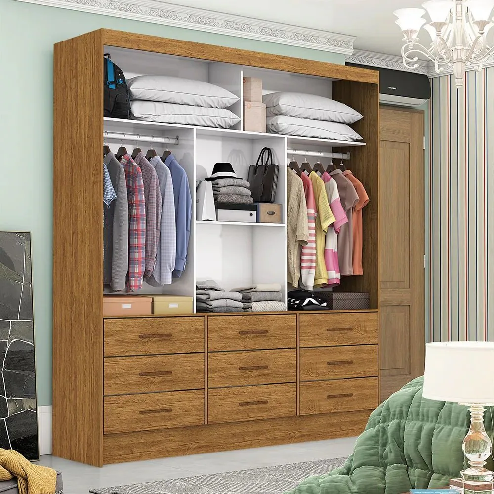 Guarda-Roupa 3 Portas Sevilha (Com espelho) 1,62 m Cinamono – CARIOCA MÓVEIS