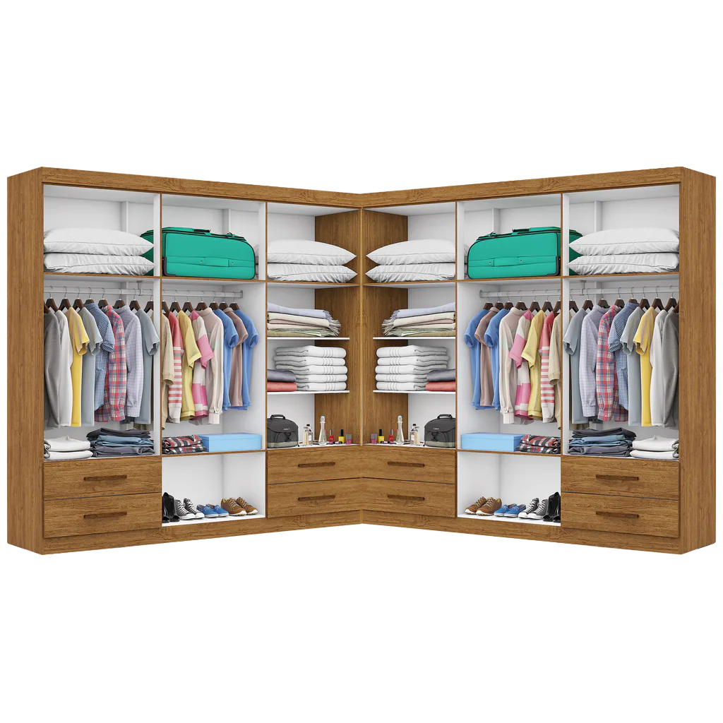Closet Hércules 1,77 m x 1, 77 m Cinamomo – CARIOCA MÓVEIS