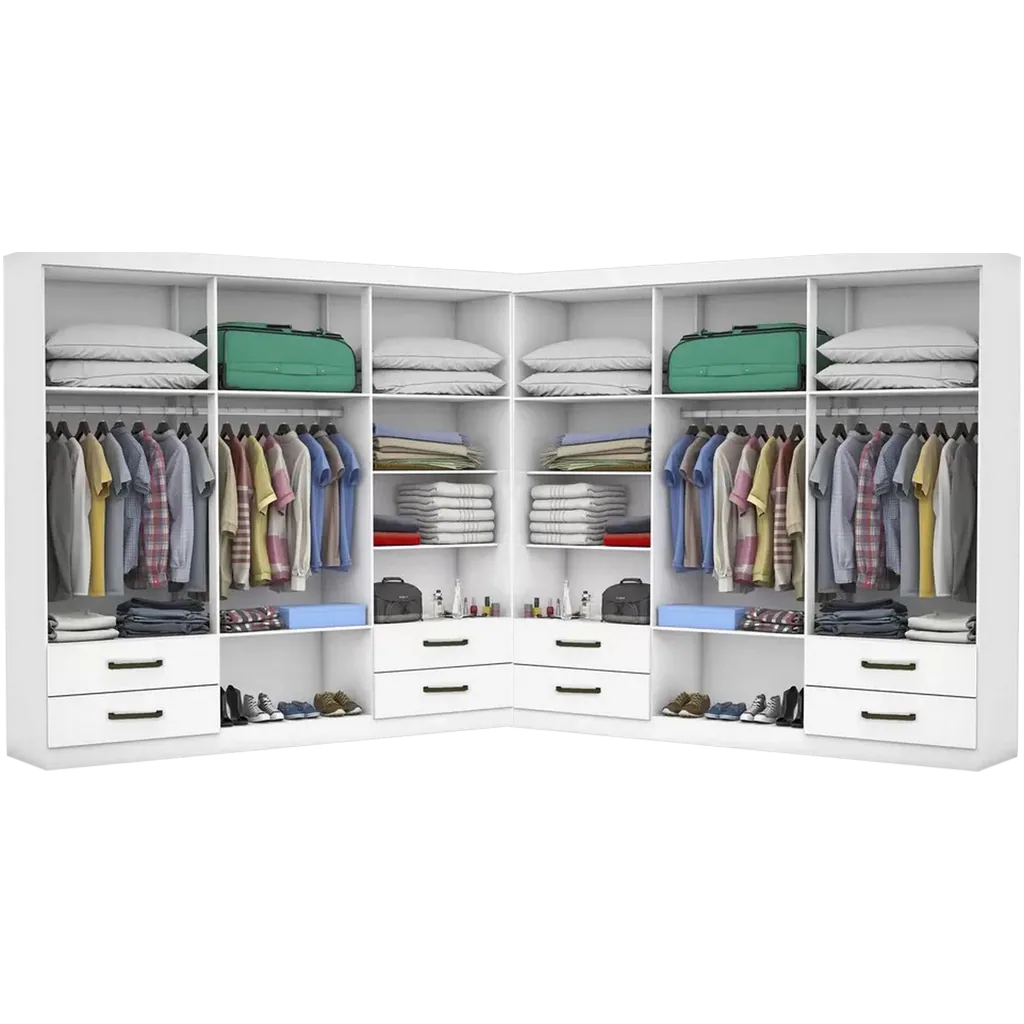 Closet Hércules 1,77 m x 1, 77 m Branco – CARIOCA MÓVEIS