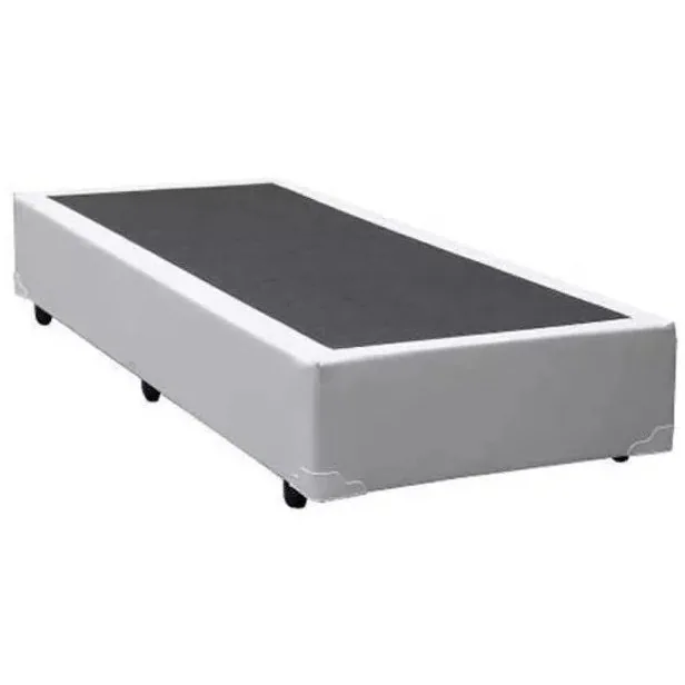 Base Box Solteiro Simples Corino Branco – BIOSTAR