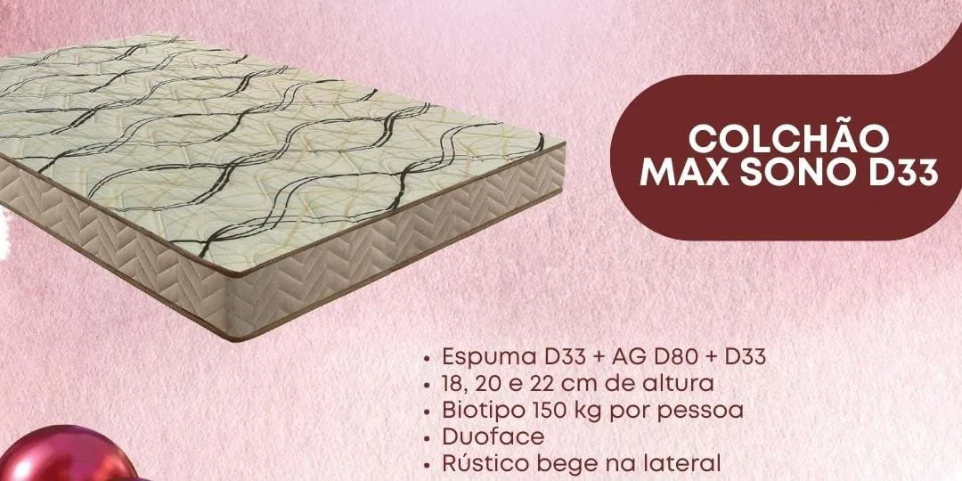 Colchão Casal Max Sono 20 cm AG D80/D33 – PAROPAS