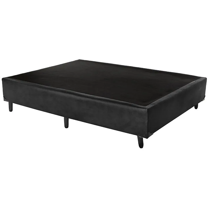 Base Box Casal Simples Corino Preto – BIOSTAR