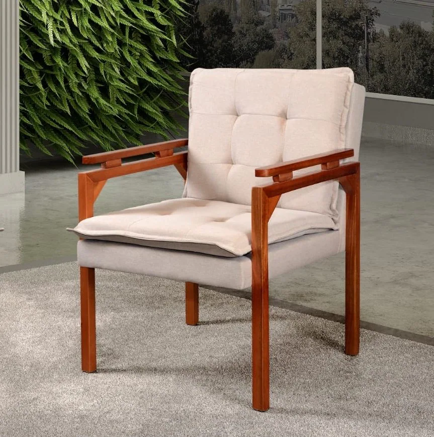 Poltrona Belíssima Veludo Bege – JOSEBE DECOR