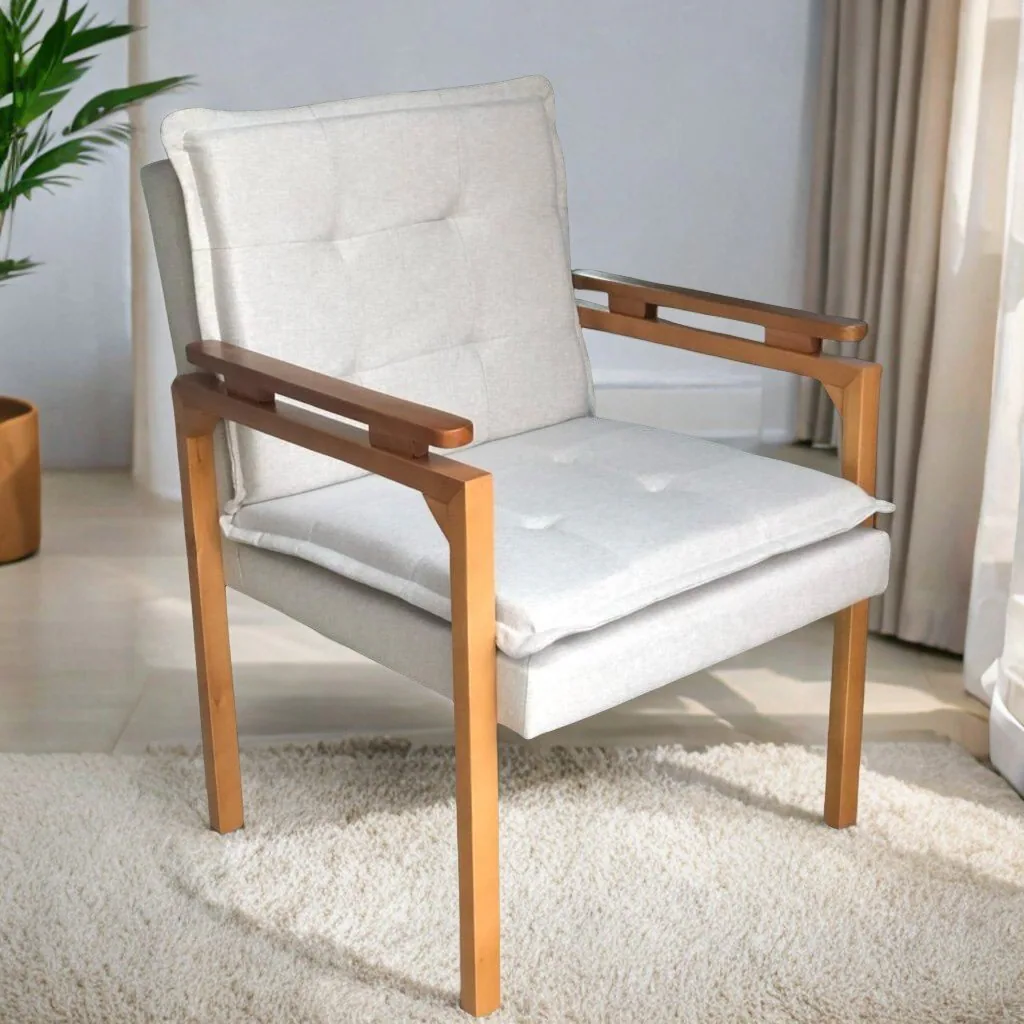 Poltrona Belíssima Linho Bege – JOSEBE DECOR