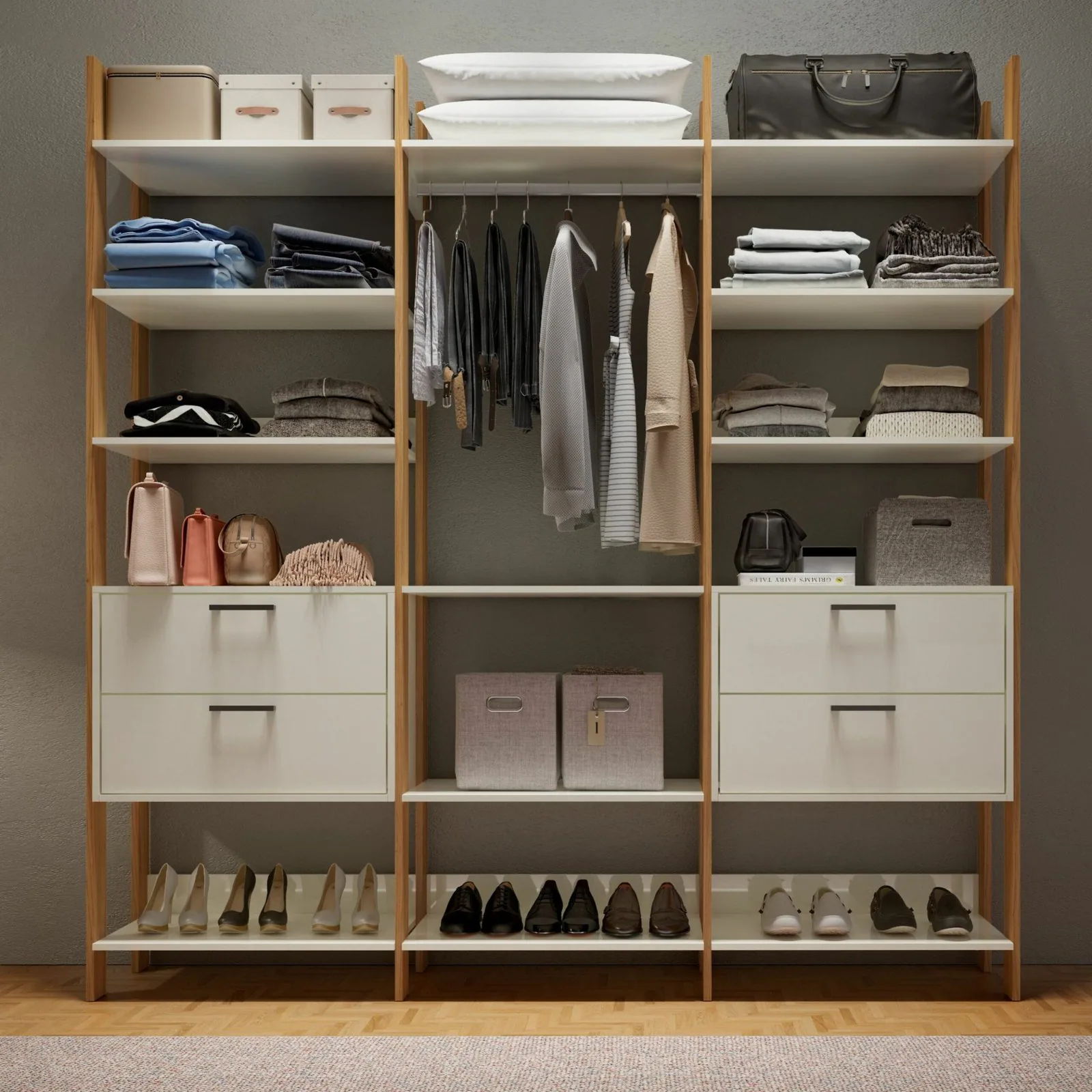 Closet 3 Torres TW404 2,175 m Off White/Freijó – DALLA COSTA