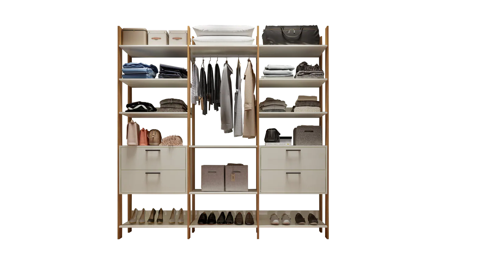 Closet 3 Torres TW404 2,175 m Off White/Freijó – DALLA COSTA