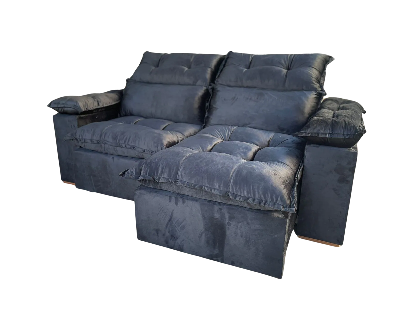 Sofá Retrátil e Reclinável Imperial 2,00 m Veludo Jolie Preto 12 – IMPERIAL DECOR