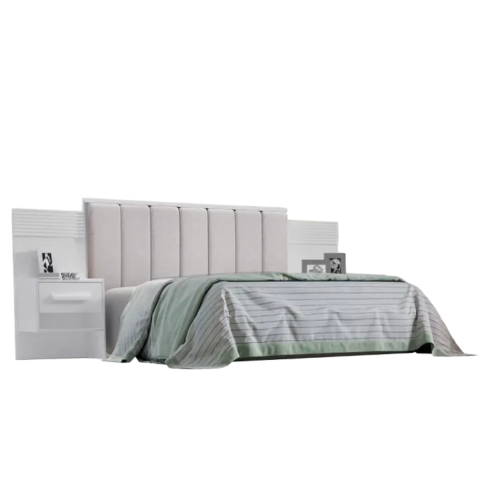 Cabeceira Casal Íris Branco/Ripado – D’DORO MÓVEIS
