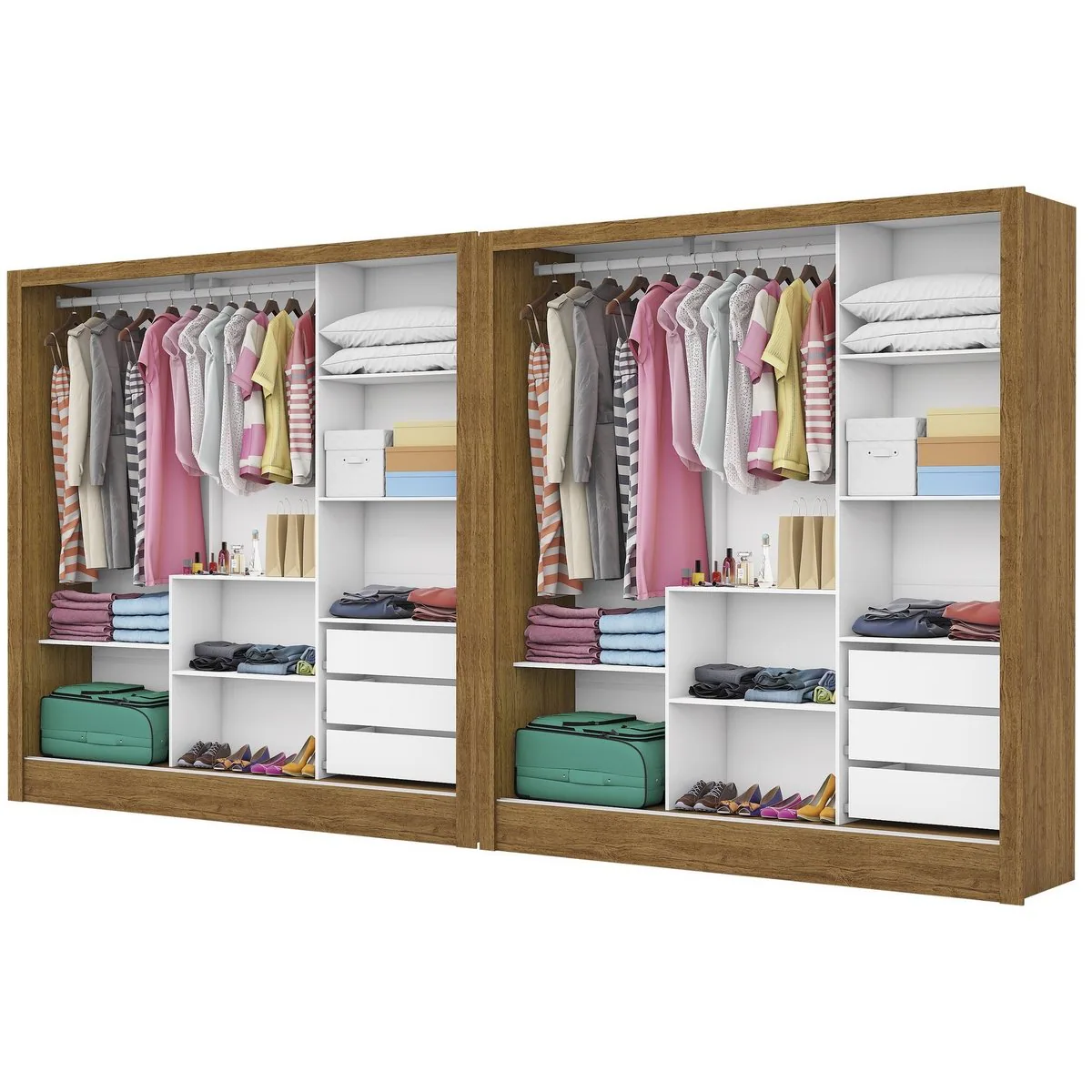 Closet Dubai/Santiago 1,79 m x 1,79 m Cinamomo – CARIOCA MÓVEIS