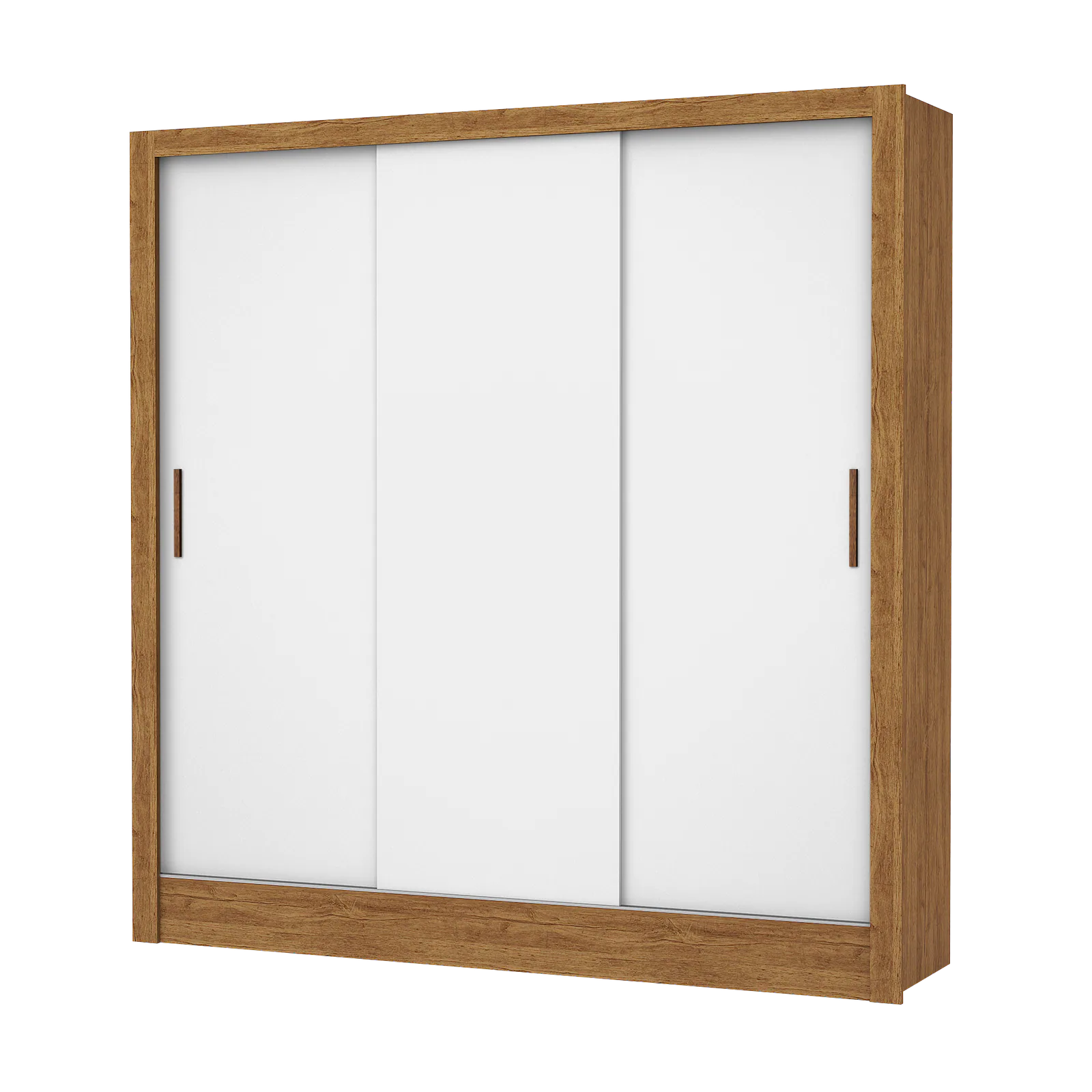 Guarda-Roupa 3 Portas Dubai/Santiago (Sem espelho) Cinamomo/Branco – CARIOCA MÓVEIS