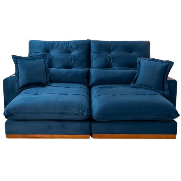 Sofá Retrátil e Reclinável Arthur/Toronto 2,50 m Azul 4061 – D’VITRINE ESTOFADOS