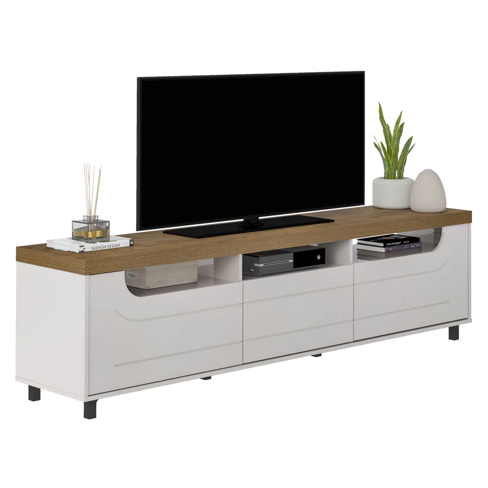 Rack até 75″ Mercury Pinho/Off White – ARTELY