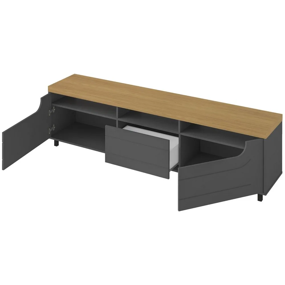 Rack até 75″ Mercury Carvalho/Grafite – ARTELY