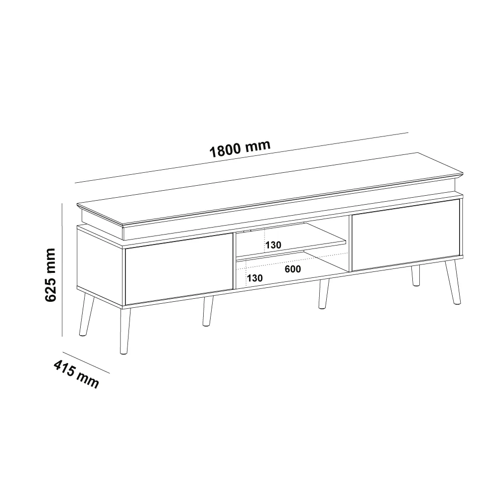 Rack até 75″ Lumina Pinho/Off White – ARTELY