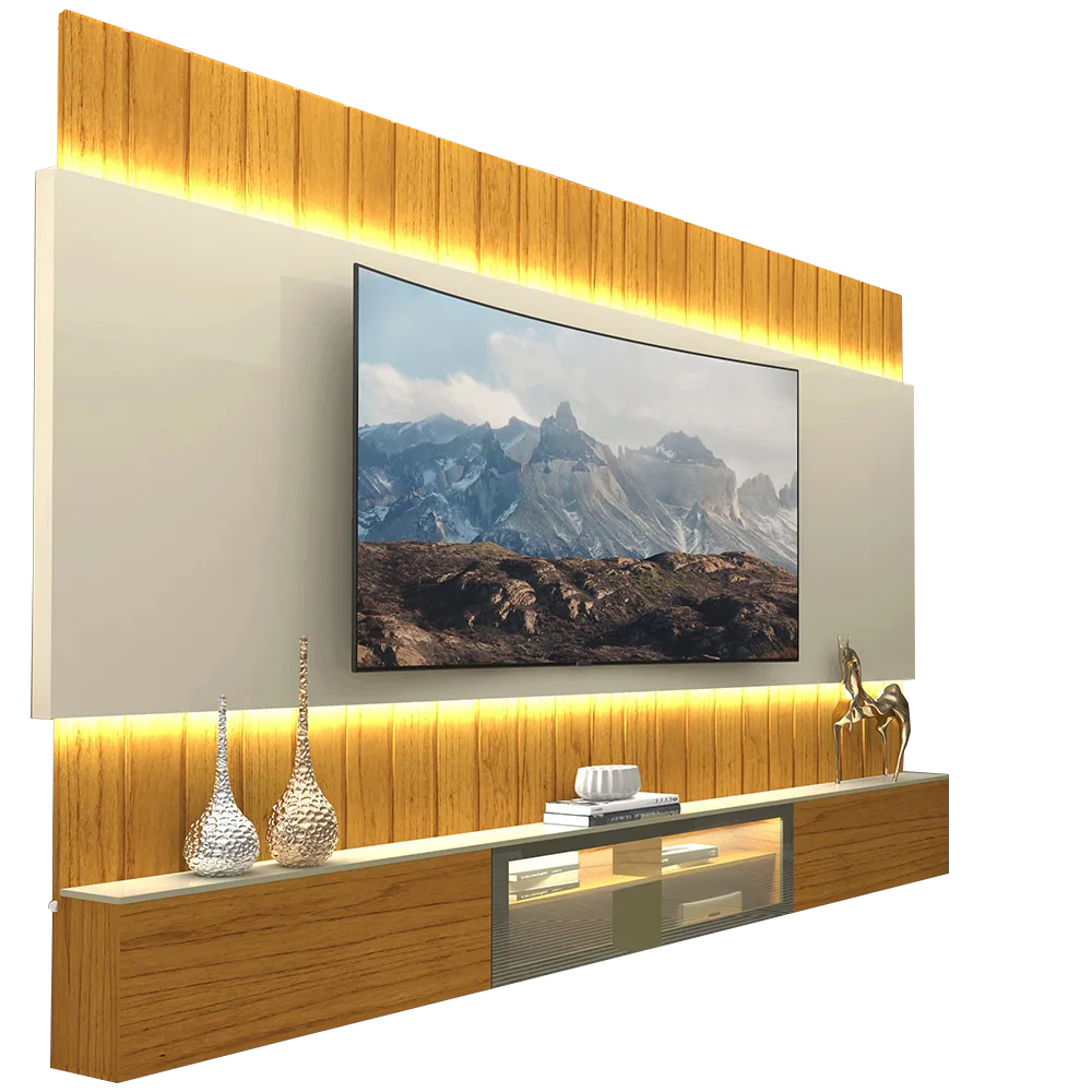 Home Suspenso até 85″ Soberano Reflecta 260 Naturale/Off White – GELIUS