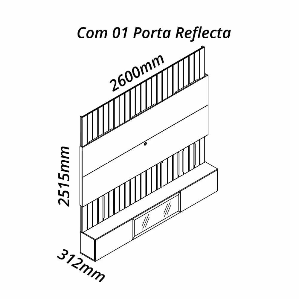 Home Suspenso até 85″ Soberano Reflecta 260 Naturale/Off White – GELIUS
