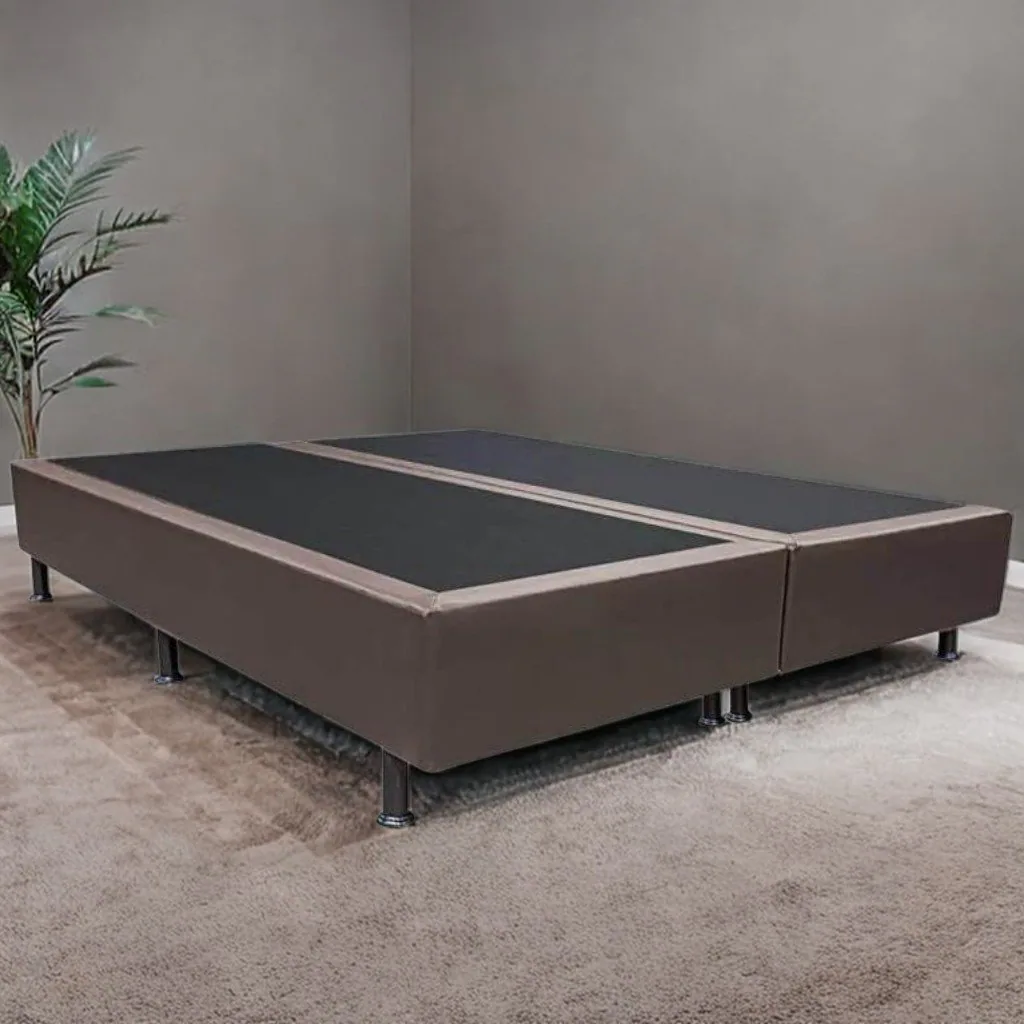 Base Box Queen Simples Corino Marrom – ALTO NIVEL CAMAS E COLCHOES
