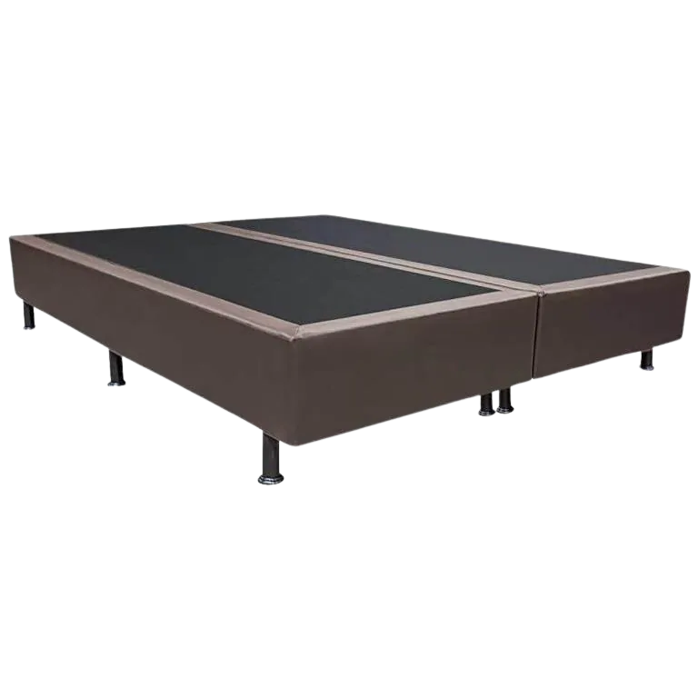 Base Box Queen Simples Corino Marrom – ALTO NIVEL CAMAS E COLCHOES