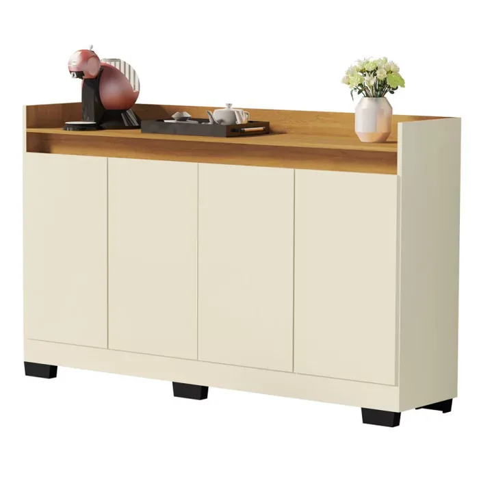 Buffet 4 Portas Real Pérola/Mel – MÓVEIS PRIMUS